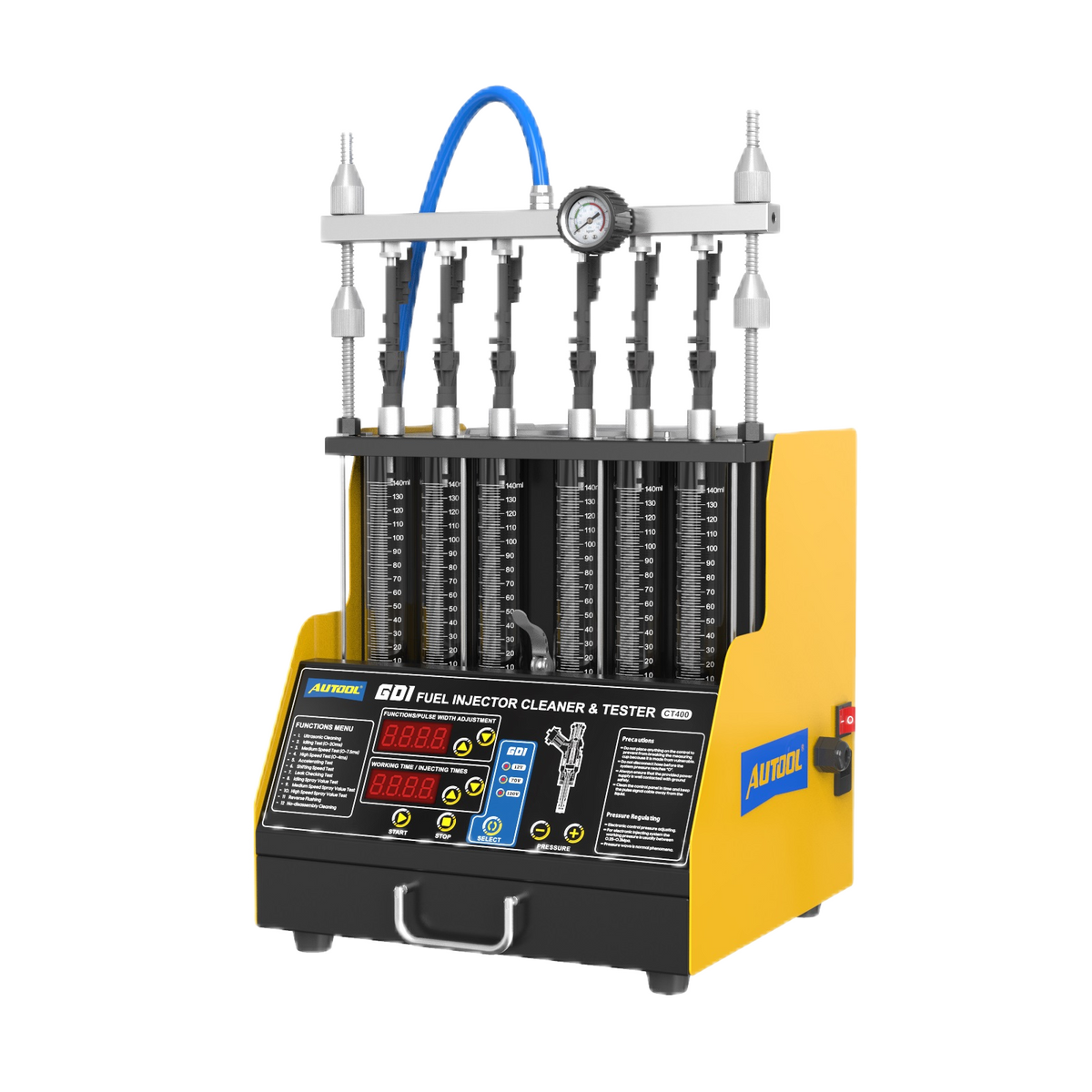 AUTOOL CT400 Fuel Injector Cleaning Tester with GDI Injector Test and Ultrasonic Cleaning & 6 Cylinders