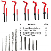 131pcs Thread Repair Kit, Heli Coil Kit FairTools
