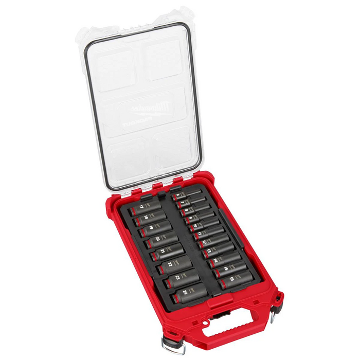 Milwaukee SHOCKWAVE 3/8" 19pc Impact Duty Socket Drive PACKOUT Set Milwaukee