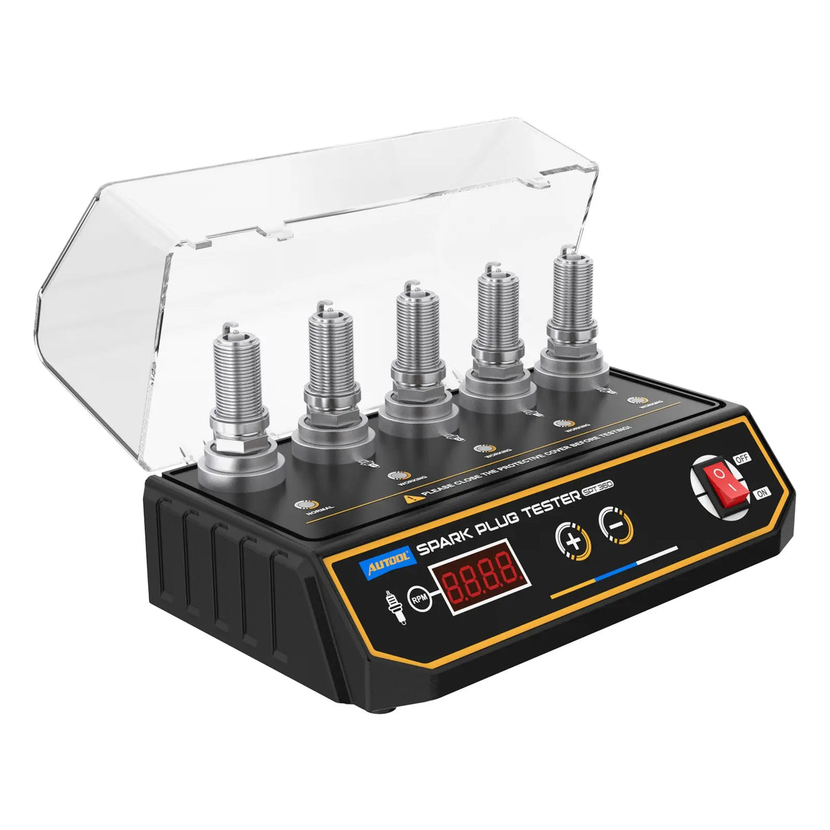 AUTOOL SPT360 Car Spark Plug Tester Ignition Testers Automotive Diagnostic Tool Five Hole Spark Plug Flashover Analyzer 110/220V Autool