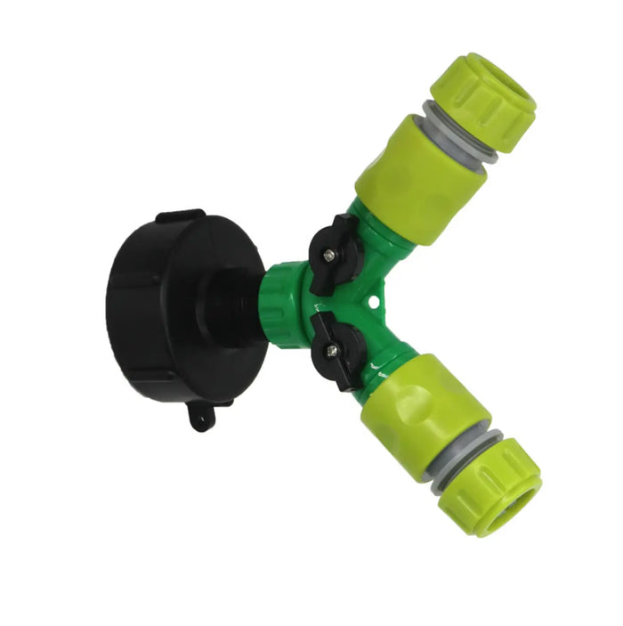 3/4 inch IBC Tank Barrel Joints Tap Adapter 2 Way Y Shape Garden Hose Nozzle Connector FairTools