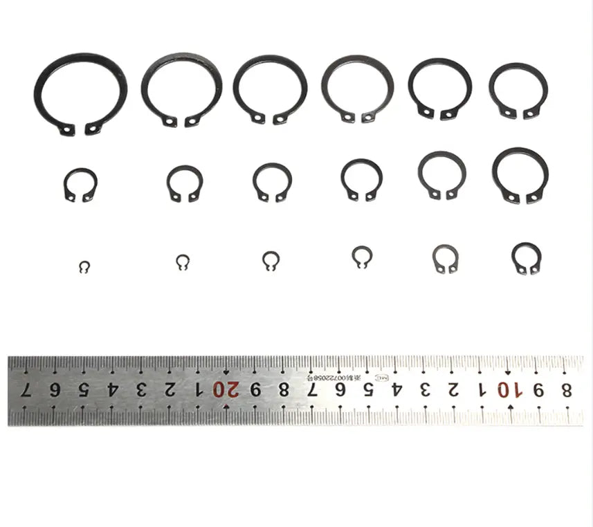 300Pcs Snap Ring Assortment External Retaining Ring Kit C-Type Circlips FairTools