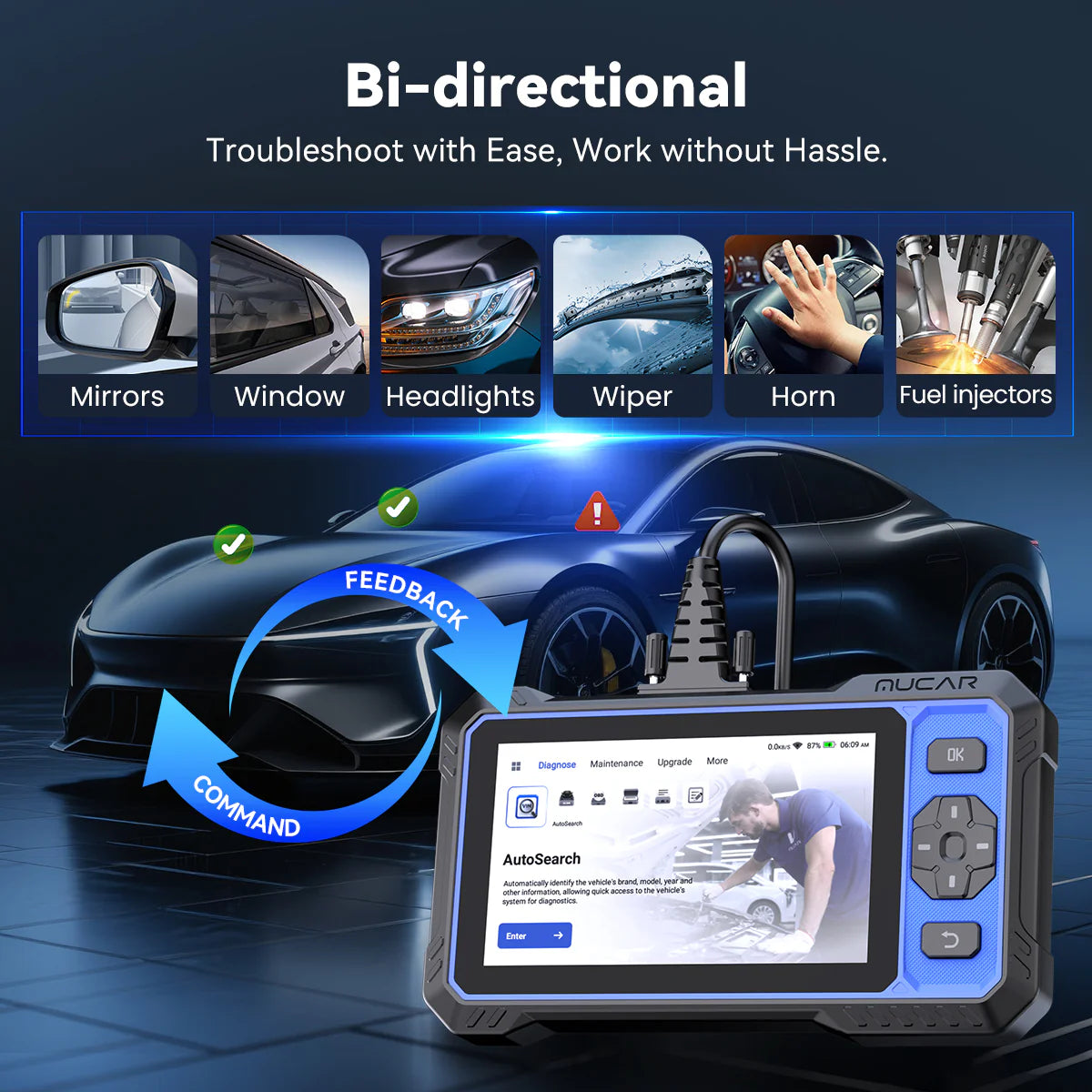 MUCAR 682 AI-Powered OBD2 Bi-Directional  Diagnostic Scanner FairTools