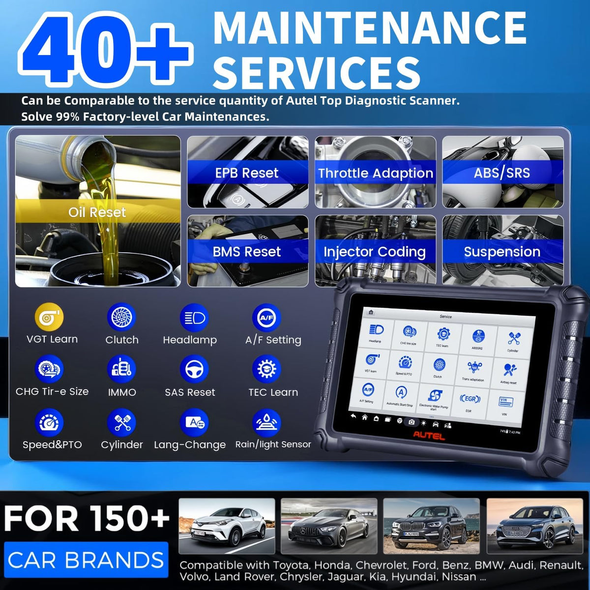 AUTEL MaxiCheck MX900 Car Scanner Upgrade of MaxiCOM MK808BT MK808 MX808 S Autel