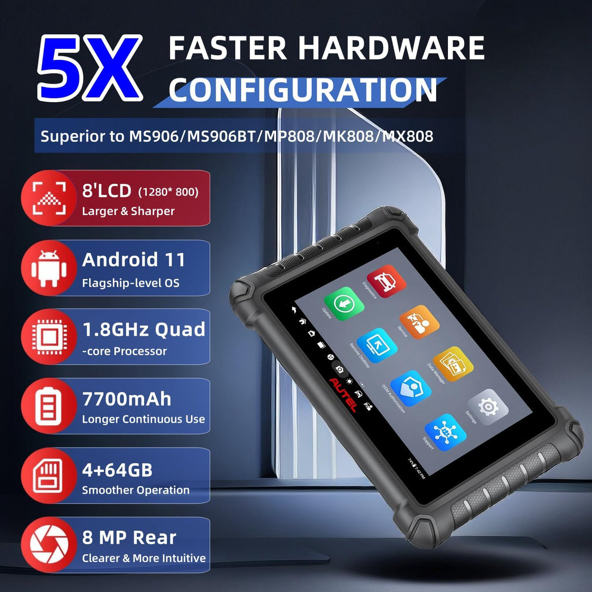 AUTEL MaxiCheck MX900 Car Scanner Upgrade of MaxiCOM MK808BT MK808 MX808 S Autel