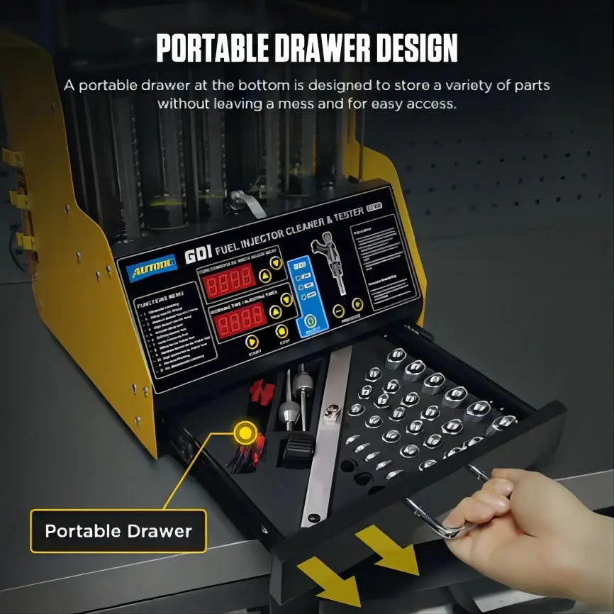 AUTOOL CT400 Fuel Injector Cleaning Tester with GDI Injector Test and Ultrasonic Cleaning & 6 Cylinders Autool