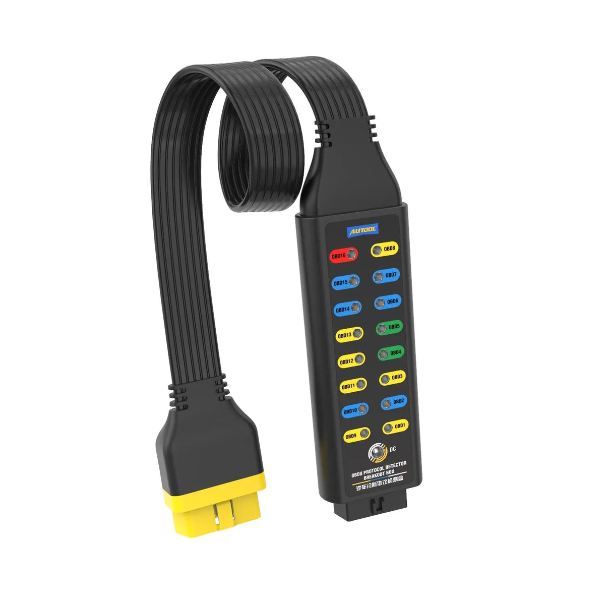 AUTOOL MMT580 OBD II Protocol Detector Breakout Box Diagnostic Tools ECU Power Supply Autool