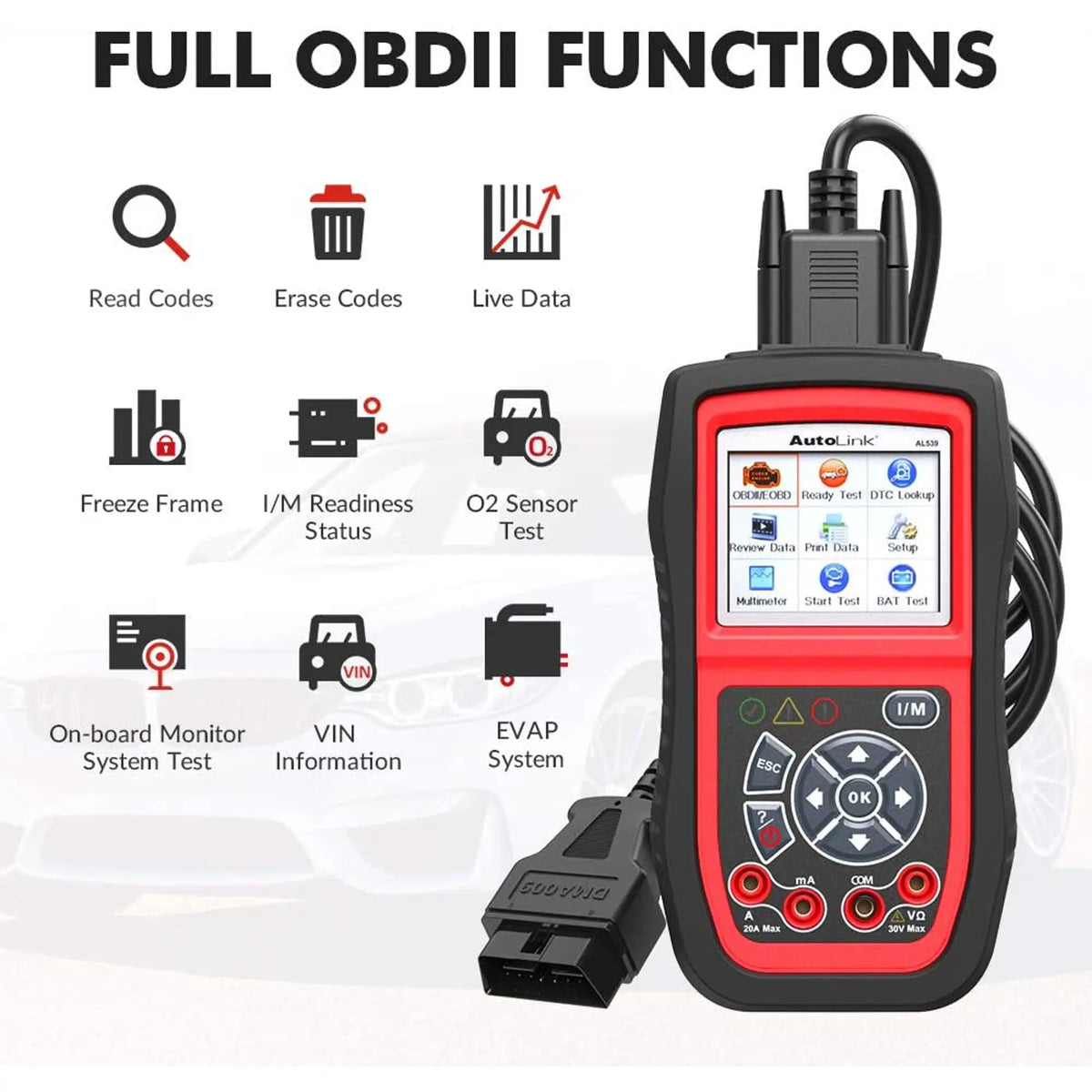 Code Reader Battery Tester Avometer for 12 Volts Batteries