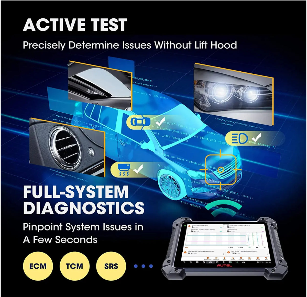 Autel MaxiCOM MK908 Pro II MK908P II: 2023 J2534 Reprogramming Tool as MaxiSYS MS908S Pro II, Elite II PRO, MSUltra MS919, J2534 Pass-Thru, OE Coding, 36 Service 150 Makes, Active Test, OS 10, 4+128G - FairTools