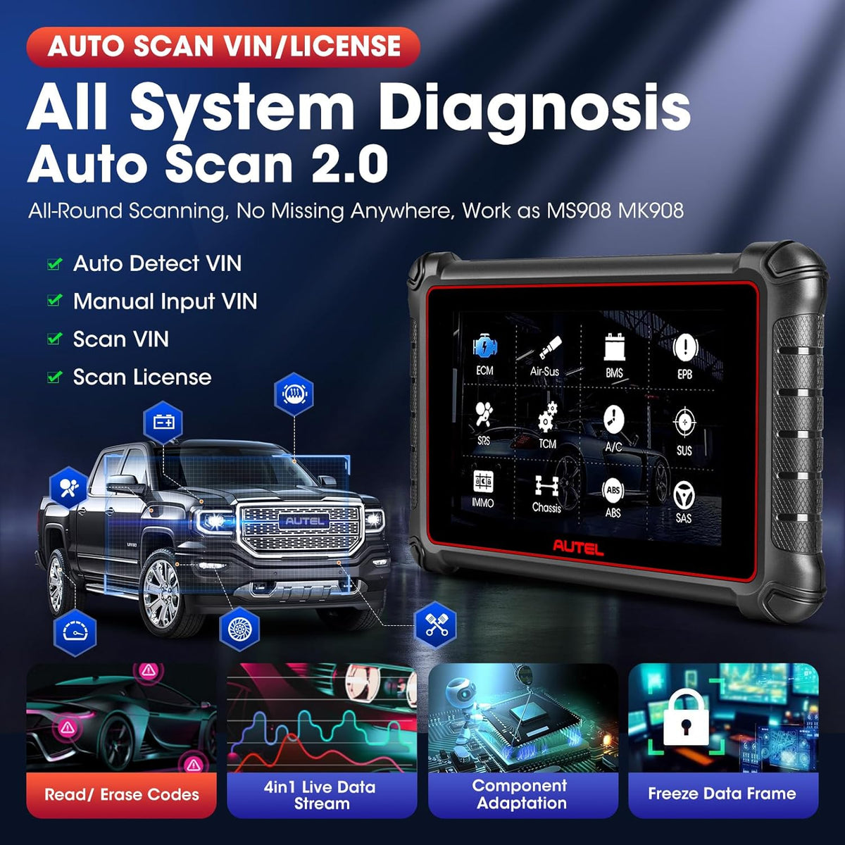 Autel MaxiPro MP900 Diagnostic Scanner CAN FD & DoIP Scan Tool FairTools