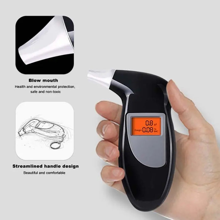 Automatic Digital Alcohol Tester Detector Breath Analyzer with LCD Display FairTools