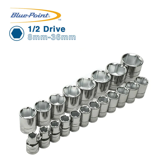 Blue Point 1/2 Short Sockets 8mm-36mm BluePoint