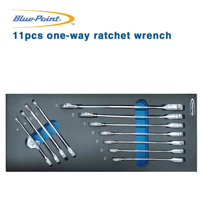 Blue Point EVA tool holder set - 11pcs one-way ratchet wrench BLPEVA7P - FairTools