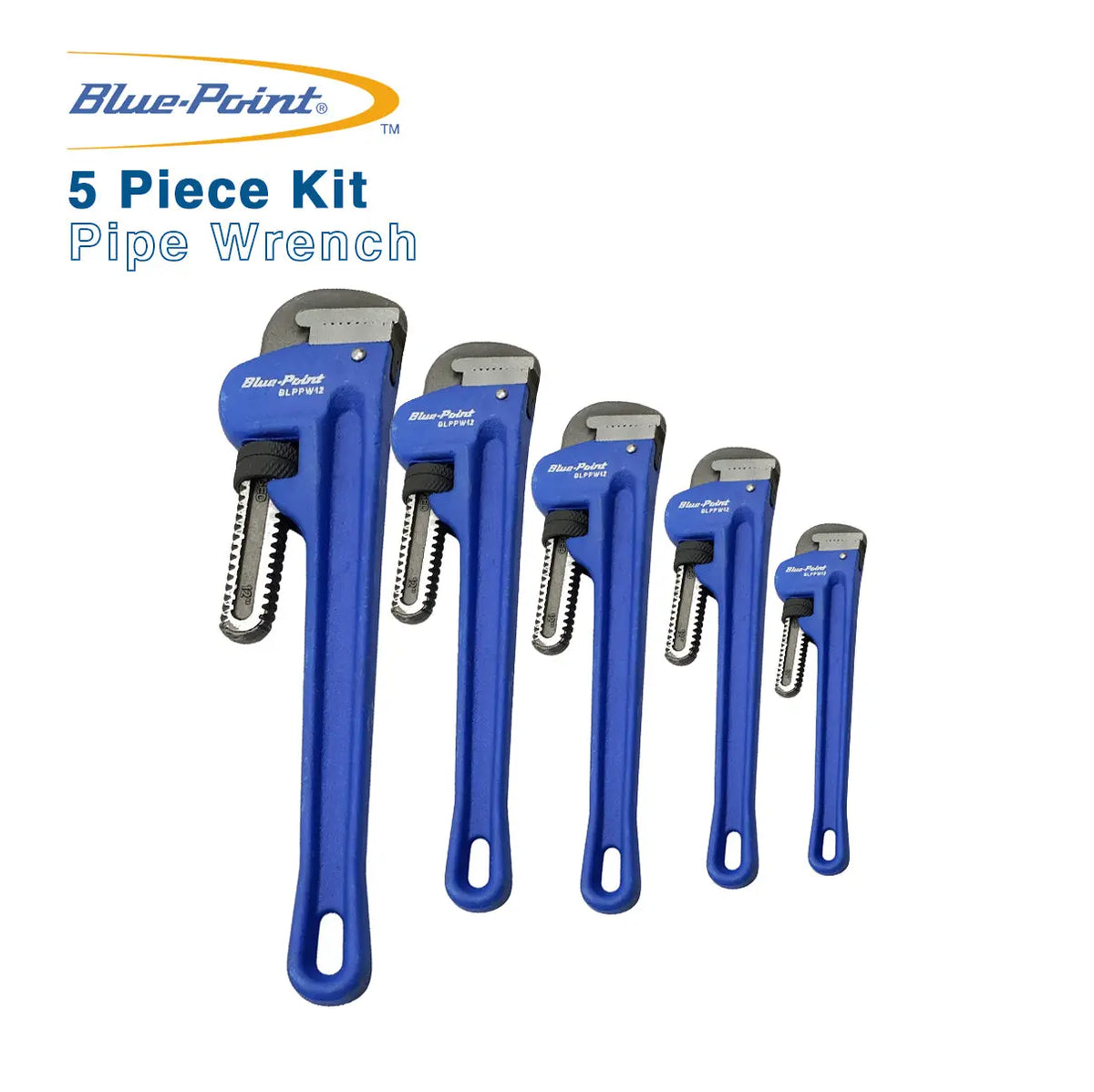 Blue Point Pipe Wrench 5 Piece Kit BluePoint
