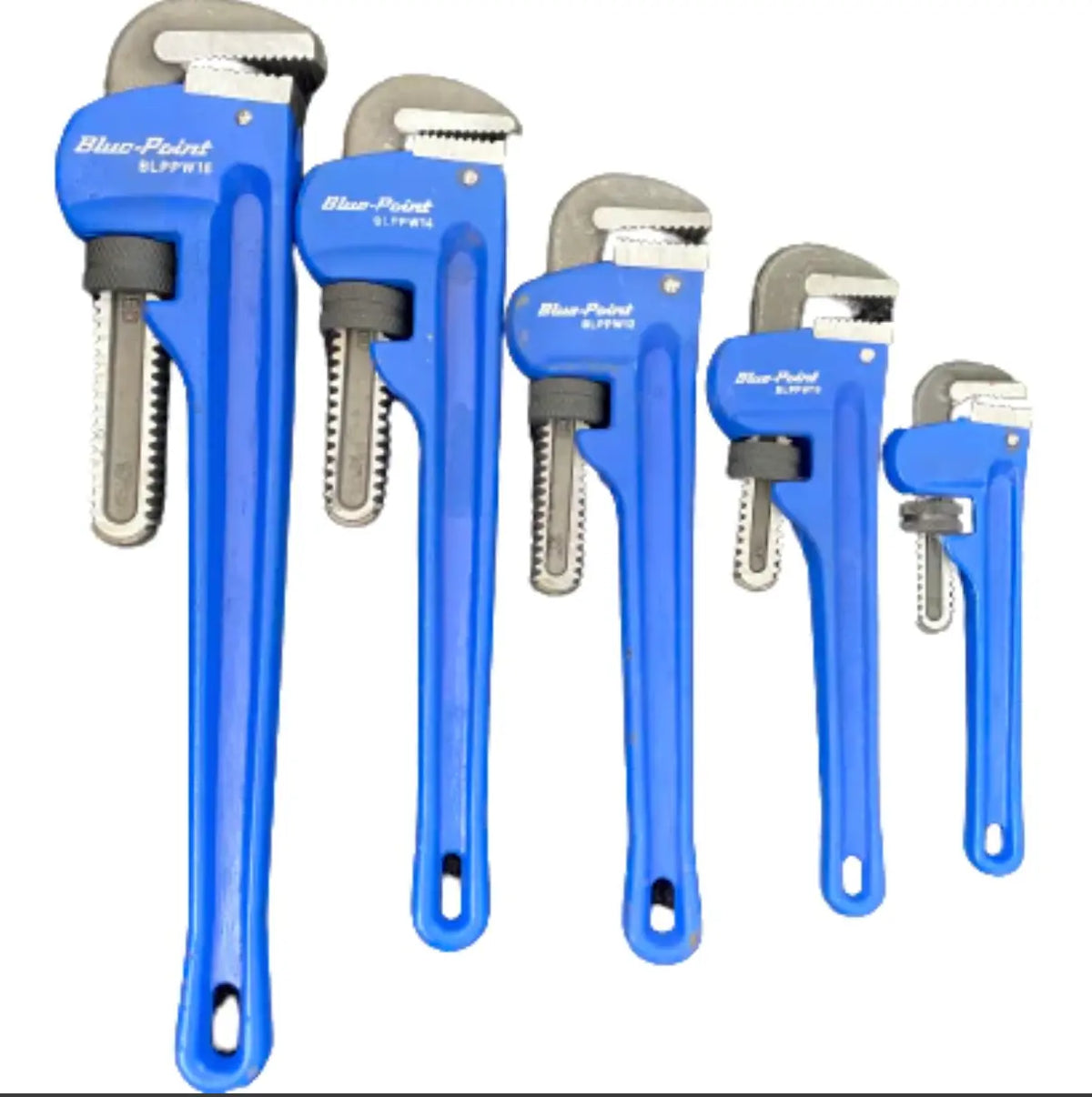 Blue Point Pipe Wrench 5 Piece Kit - FairTools Blue Point Pipe Wrench 5 Piece Kit