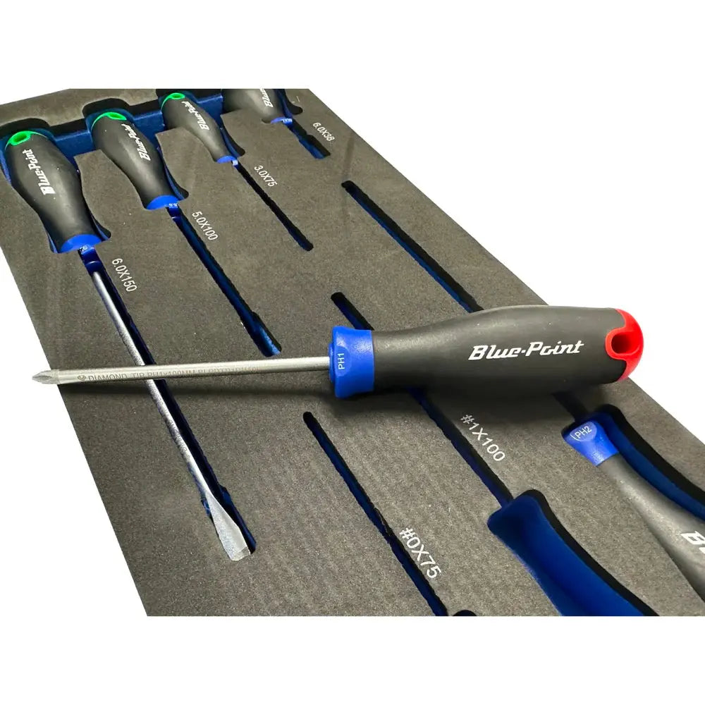 Blue Point Tools EVA Tool Holder Set, 4 Flat Head & 4 Phillips Screwdriver Set 