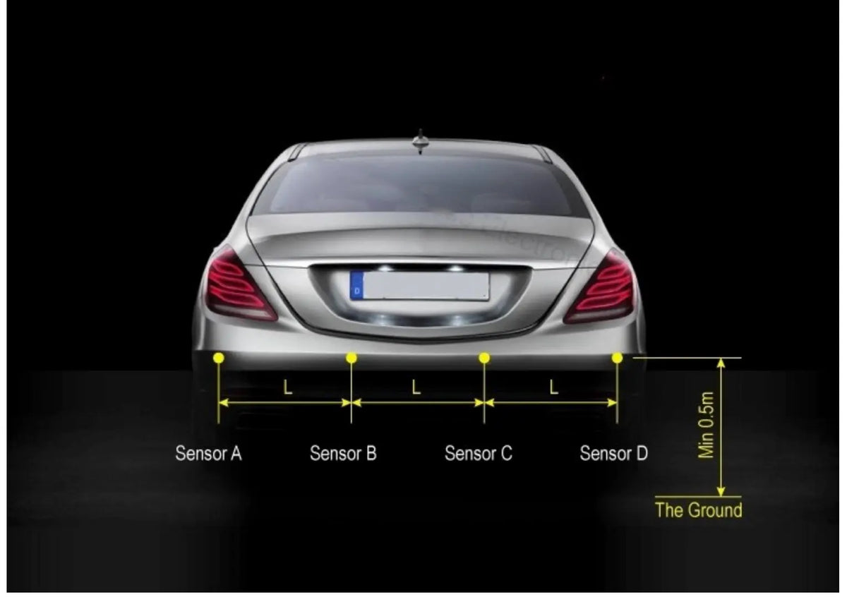 Car Parking 4 Sensor Kit Reverse Backup Radar Sound Alert Indicator FairTools