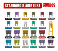 Car fuse Zinc 300pcs 2A-40A Mix Kit with Puller - FairTools Car fuse Zinc 300pcs 2A-40A Mix Kit with Puller