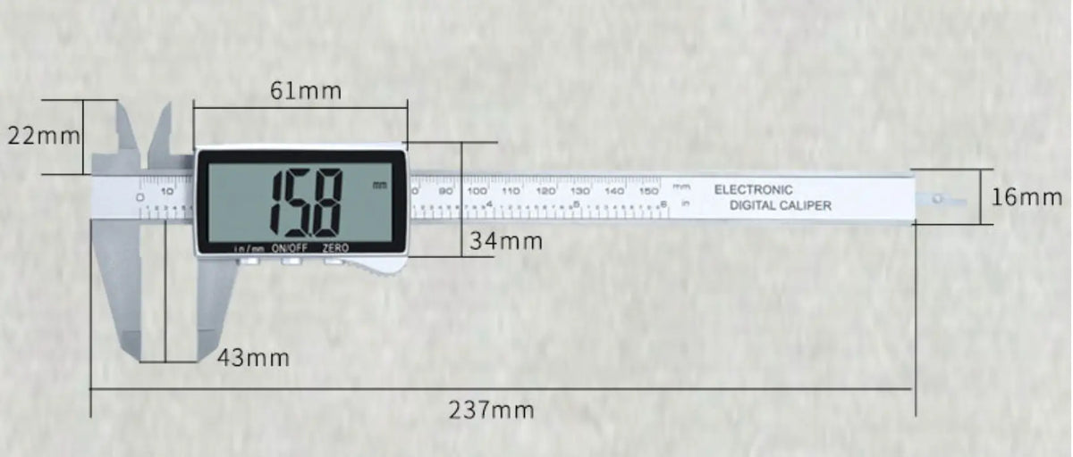 Digital Caliper 0-150mm Industrial level caliper boxed Full screen - FairTools Digital Caliper 0-150mm Industrial level caliper boxed Full screen