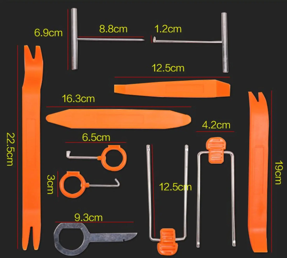 Door Panel Auto Modification Car Trim Removal Tool No Scratch 12pcs - FairTools Door Panel Auto Modification Car Trim Removal Tool No Scratch 12pcs