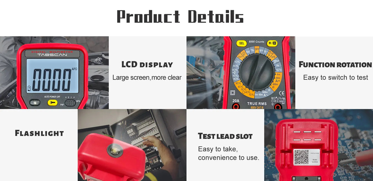 Eucleia V200A Automotive Digital Multimeter Eucleia