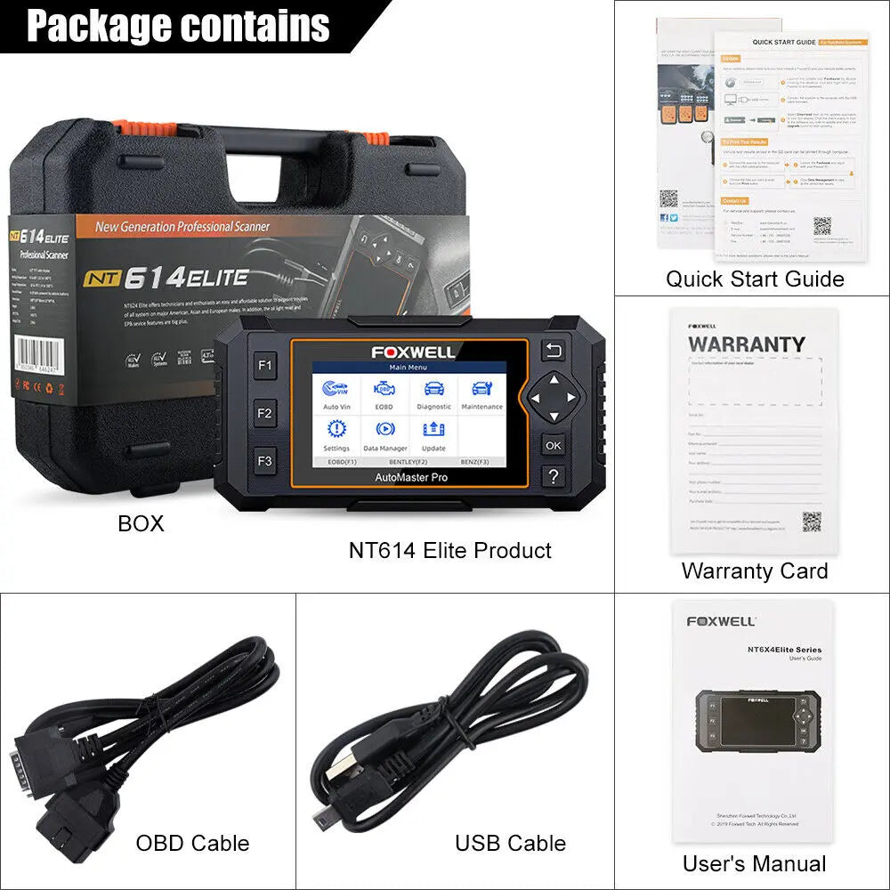 Foxwell Nt614 Elite OBD2 Diagnostic Scanner