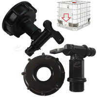 IBC 1000L Black Garden Water Tank Hose Adapter FairTools
