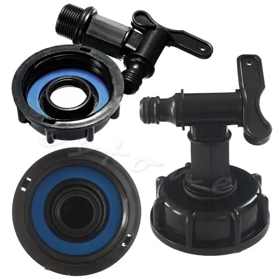 IBC 1000L Black Garden Water Tank Hose Adapter FairTools