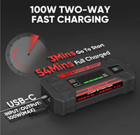 LOKITHOR J402 Jump Starter 3000A 12V 24000Mah Car Starter for Upto 9L Gas and 7L Diesel Engines with 100W Two-Way Fast Charging, Portable lipo Battery Booster Pack with Smart Digital Screen Lokithor