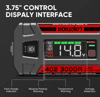 LOKITHOR J402 Jump Starter 3000A 12V 24000Mah Car Starter for Upto 9L Gas and 7L Diesel Engines with 100W Two-Way Fast Charging, Portable lipo Battery Booster Pack with Smart Digital Screen Lokithor