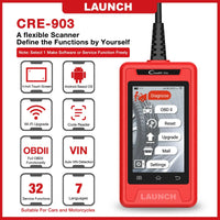 Launch CRE903 Full System Diagnostic OBD2 Scanner Launch Scan Tool - FairTools