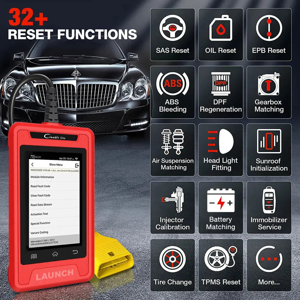 Launch CRE903 Full System Diagnostic OBD2 Scanner Launch Scan Tool - FairTools