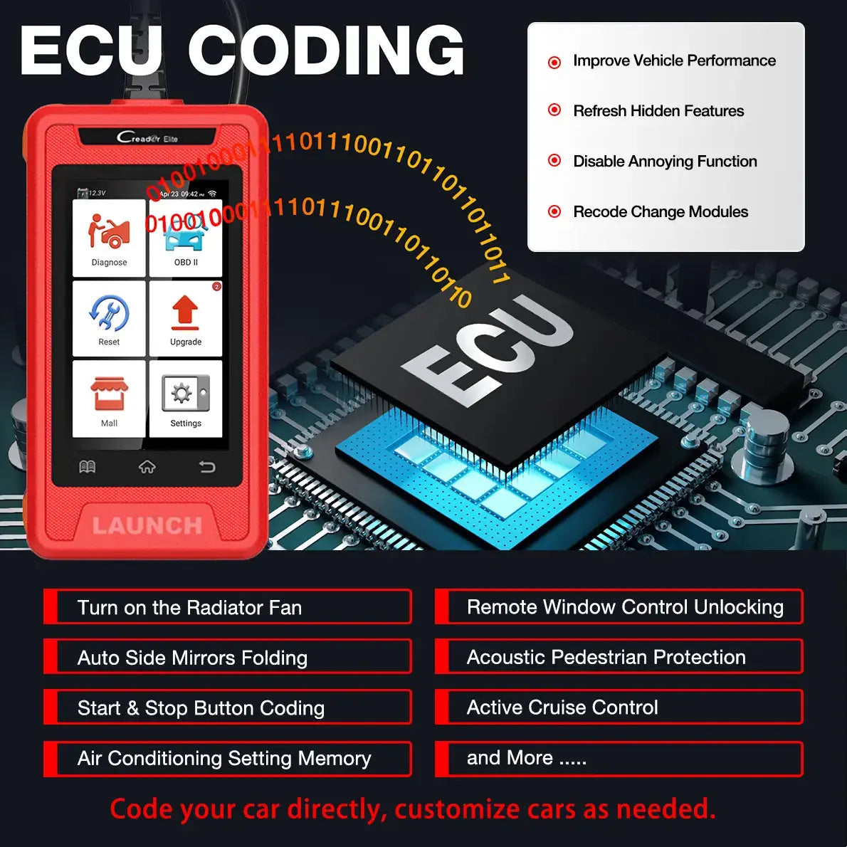 Launch CRE903 Full System Diagnostic OBD2 Scanner Launch Scan Tool - FairTools