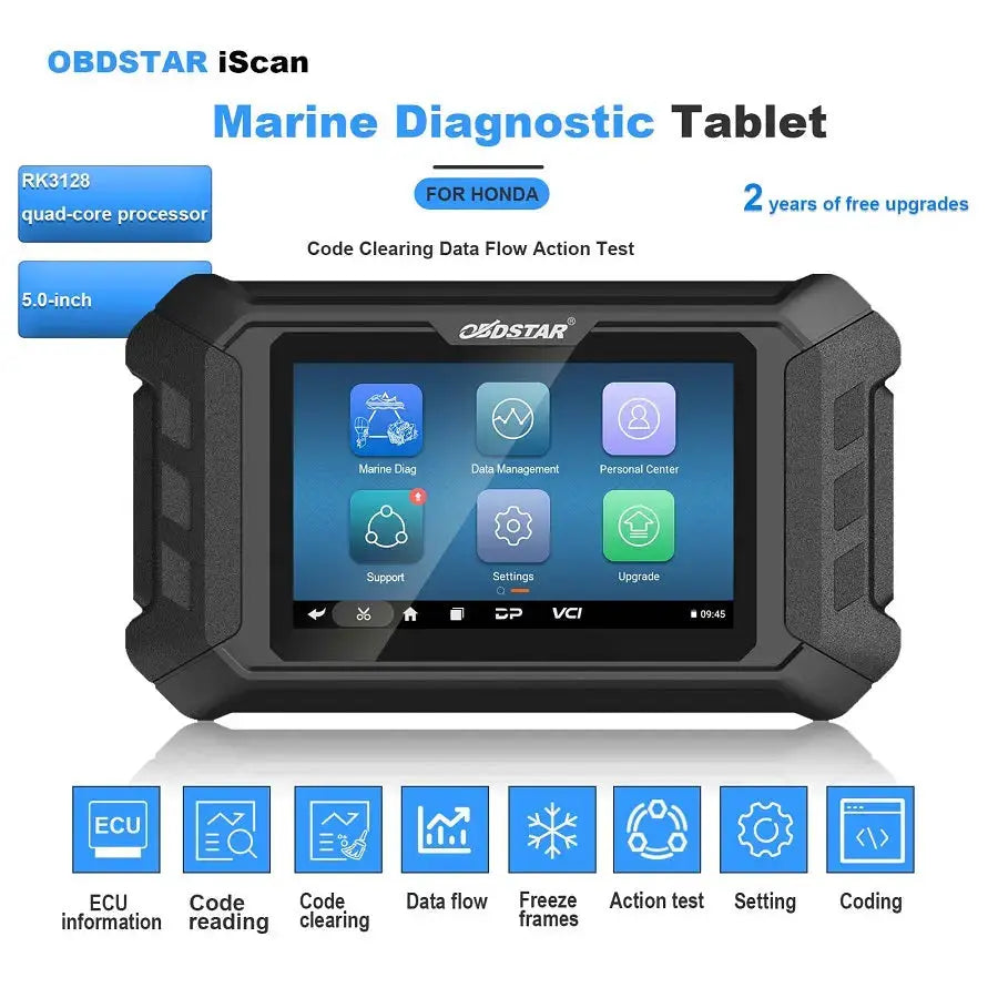 OBDSTAR iScan Marine Diagnostic Code Reading Code Clearing Data Flow Action Test - FairTools