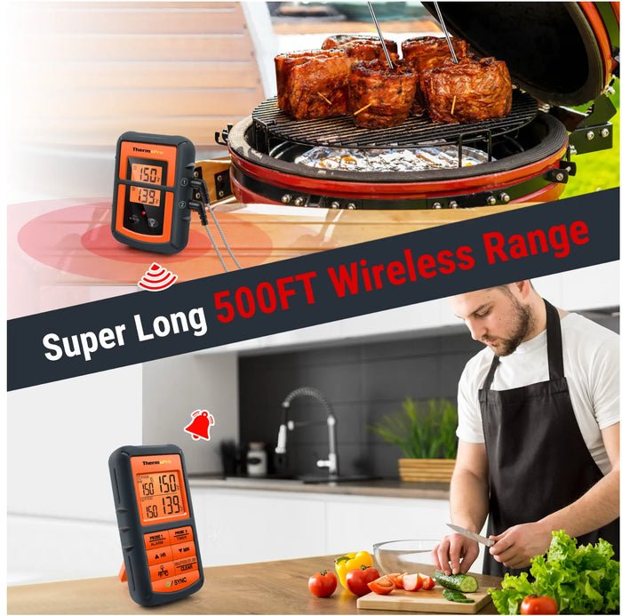 ThermoPro TP-08C 150M Remote Wireless Food Kitchen Thermometer - FairTools ThermoPro TP-08C 150M Remote Wireless Food Kitchen Thermometer