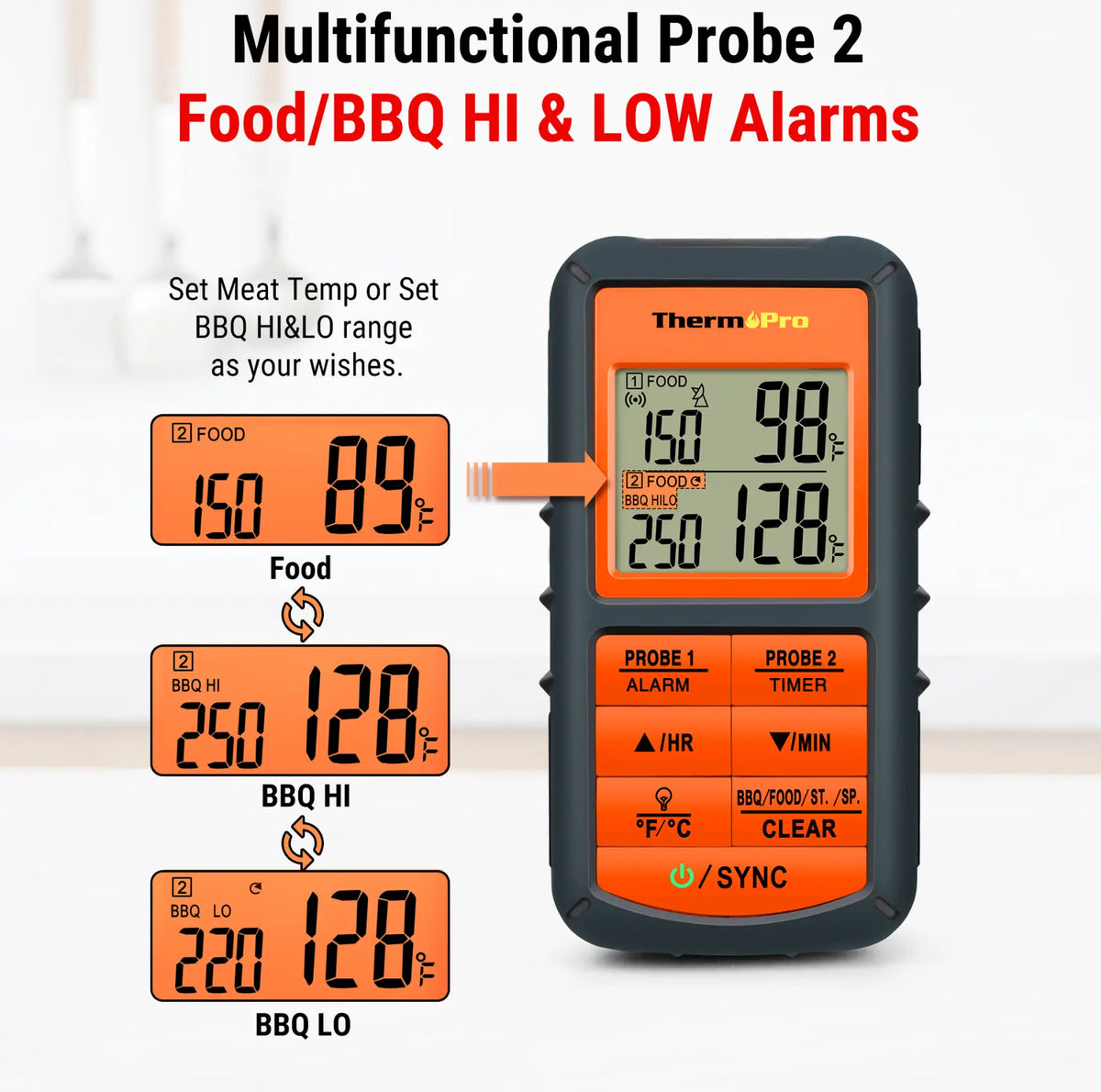 ThermoPro TP-08C 150M Remote Wireless Food Kitchen Thermometer - FairTools ThermoPro TP-08C 150M Remote Wireless Food Kitchen Thermometer