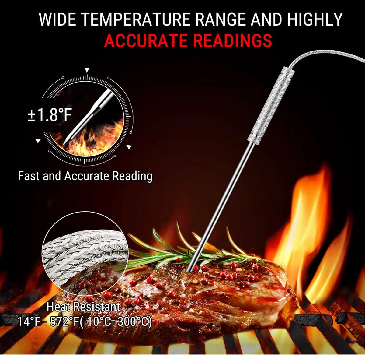 ThermoPro TP-27C  Remote Wireless Food Kitchen Meat Thermometer - FairTools ThermoPro TP-27C  Remote Wireless Food Kitchen Meat Thermometer