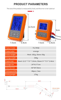 Wireless Touch Screen BBQ Food Thermometer 4 Probes Waterproof ThermoPro