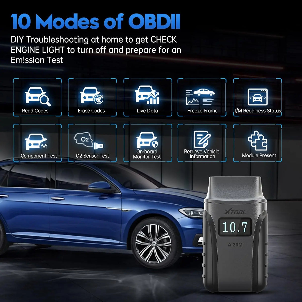 XTOOL Anyscan A30M Wireless BT OBD2 Scanner for Android & iPhone - FairTools