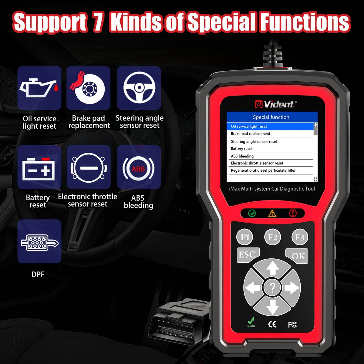 iMax4313 Toyota/Lexus/Scion Multi-System DTC Fault Code Car Scan Tool Diagnostics Scanner Vident