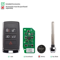 Autel IKEYLR005AL Land Rover Style Smart Key 315/433 MHz 5 Buttons 5Pcs/Set Autel