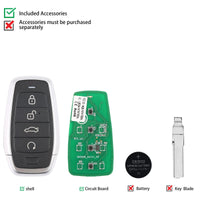 AUTEL IKEYAT004EL 4 Buttons Independent Universal Smart Key 5Pcs/Set Autel