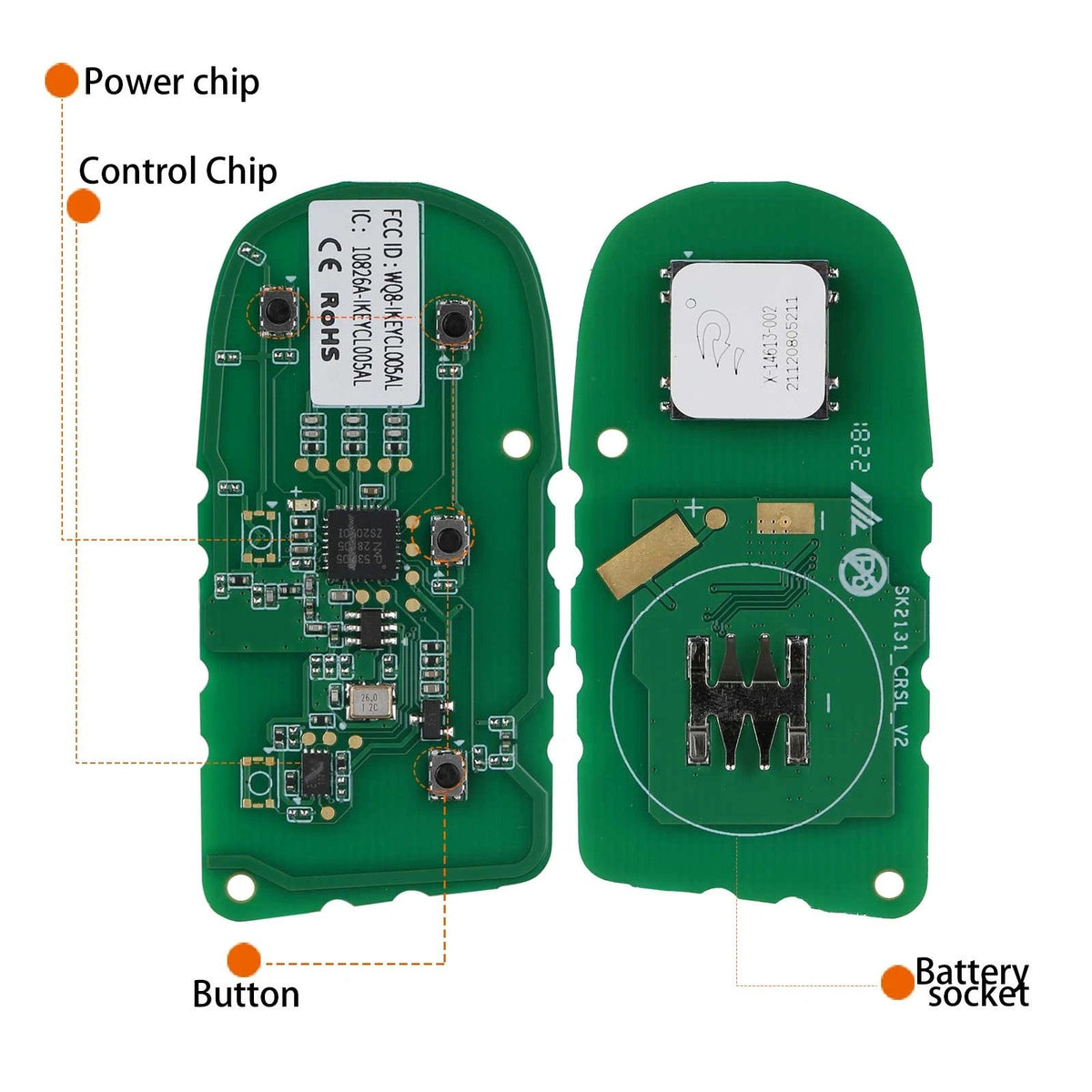 AUTEL IKEYCL004AL Chrysler 4 Buttons Universal Smart Key 5Pcs/Set Autel