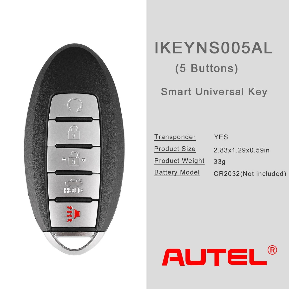 AUTEL IKEYNS005AL Nissan 5 Buttons Universal Smart Key 5Pcs/Set FairTools