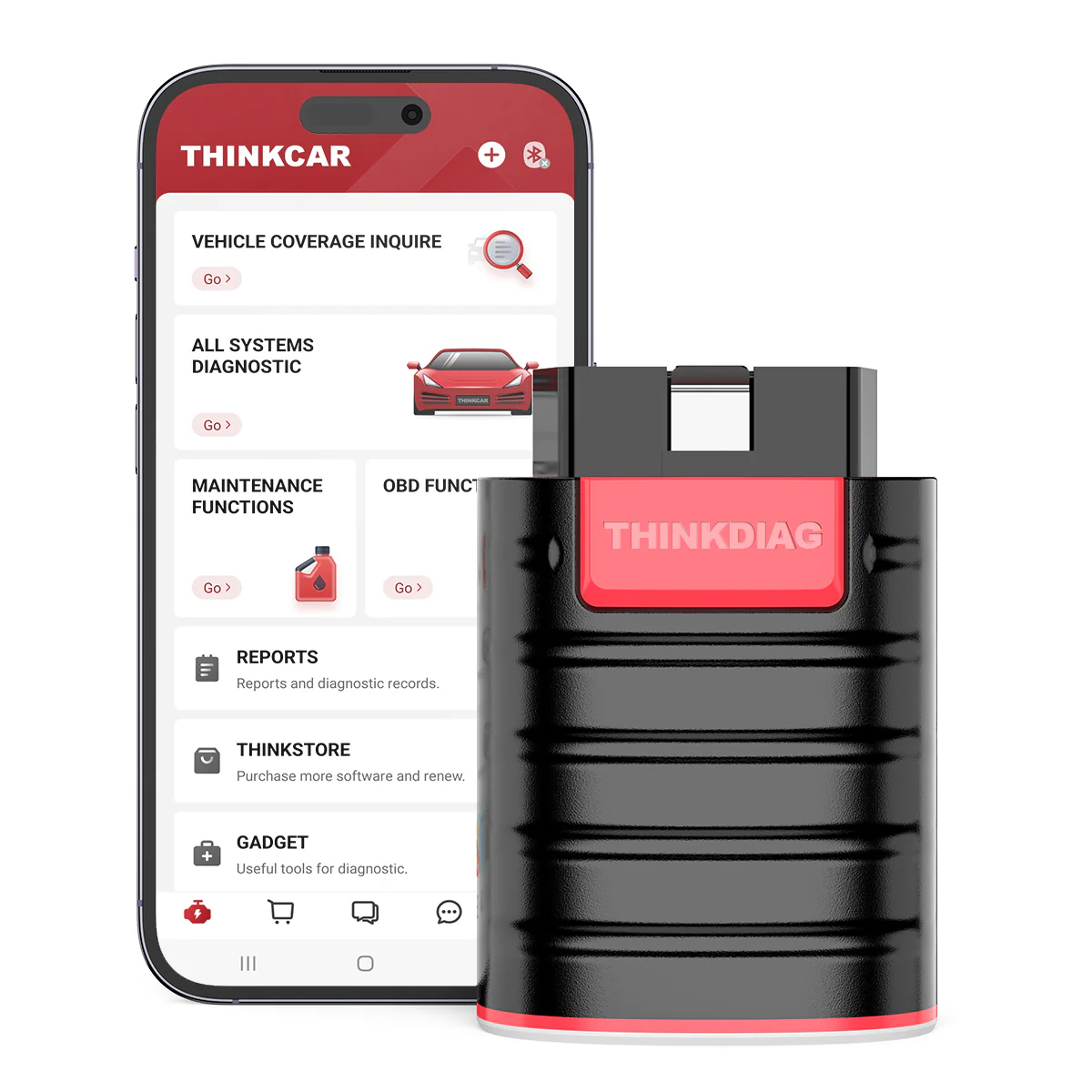 ThinkCar ThinkDiag New Version OBD2 Bluetooth Scanner All Software Active test Tool Thinkcar